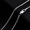 21.7" Snake Chain 925 Sterling Silver Necklace Necklaces - Tophatter Daily Deals