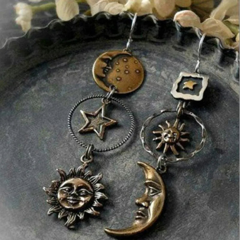 Star, Sun, and Moon Earrings Earrings - Tophatter Daily Deals