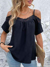 Spaghetti Strap Lace Trim Top Blouses - Tophatter Daily Deals