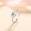 Moissanite Heart 925 Sterling Silver Ring Moissanite - Tophatter Daily Deals