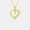 Moissanite 925 Sterling Silver Heart Shape Necklace Moissanite - Tophatter Daily Deals