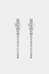 Moissanite 925 Sterling Silver Connected Earrings Moissanite - Tophatter Daily Deals