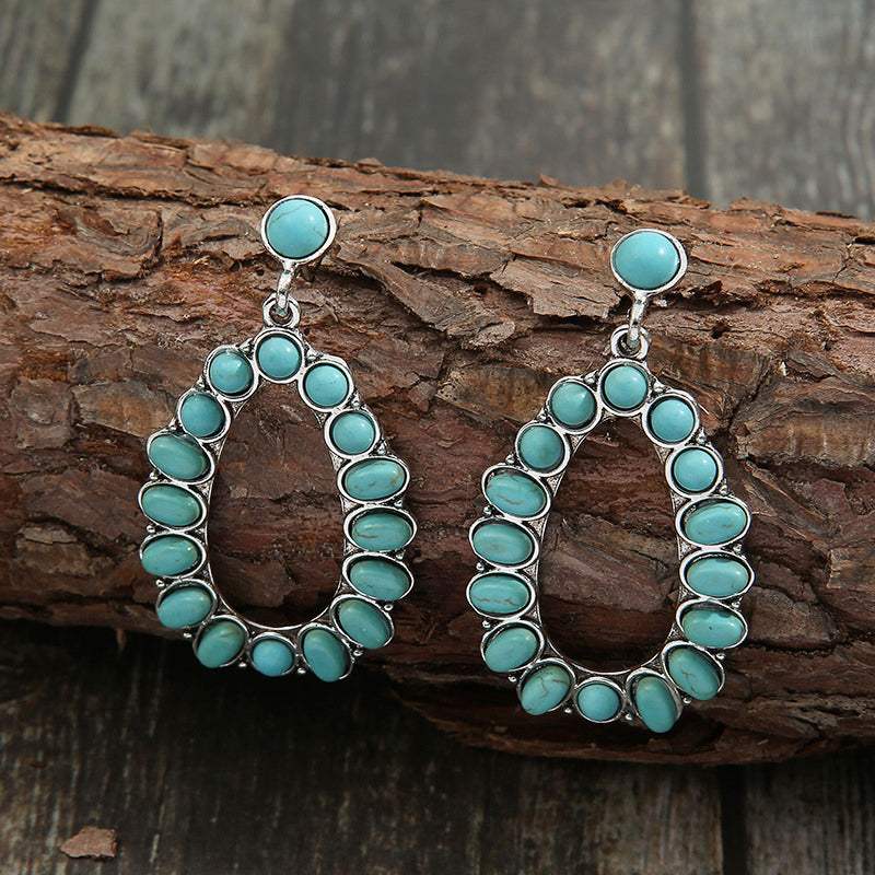 Artificial Turquoise Earrings Earrings - Tophatter Daily Deals