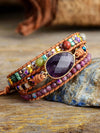 Triple-Layer Amethyst Bracelet Bracelets - Tophatter Daily Deals