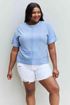 HOPELY Cater 2 You Swiss Dot Reverse Stitch Short Sleeve Top Blouses - Tophatter Daily Deals