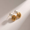 18K Gold-Plated Stainless Steel Shell Shape Earrings Earrings - Tophatter Daily Deals