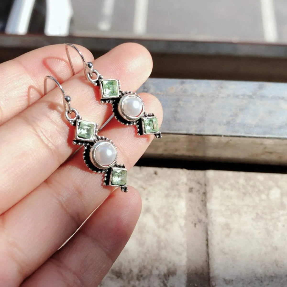 Rhinestone Alloy Dangle Earrings Earrings - Tophatter Daily Deals