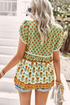 Bohemian Tie Neck Buttoned Blouse Blouses - Tophatter Daily Deals