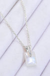 925 Sterling Silver Natural Moonstone Pendant Necklace Moonstone - Tophatter Daily Deals