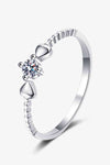 Adored Moissanite Heart 925 Sterling Silver Ring Moissanite - Tophatter Daily Deals