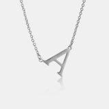 Copper Letter Pendant Necklace Silver A One Size Necklaces - Tophatter Daily Deals