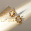 Pearl Rhinestone C-Hoop Earrings Earrings - Tophatter Daily Deals