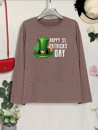 HAPPY ST. PATRICK'S DAY Round Neck T-Shirt Women's T-Shirts - Tophatter Daily Deals