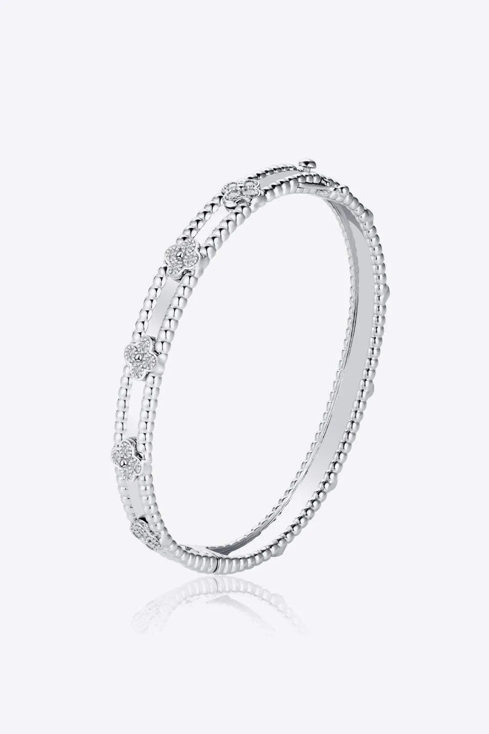 Moissanite 925 Sterling Silver Bracelet Silver Moissanite - Tophatter Daily Deals