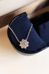 1 Carat Moissanite Floral Pendant Necklace Moissanite - Tophatter Daily Deals