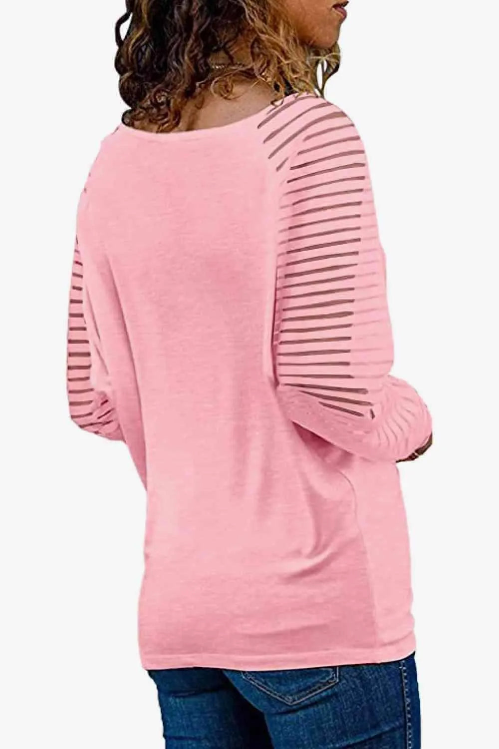 V-Neck Long Raglan Sleeve Top Blouses - Tophatter Daily Deals