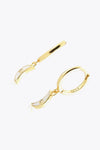 Zircon Moon Drop Huggie Earrings Earrings - Tophatter Daily Deals