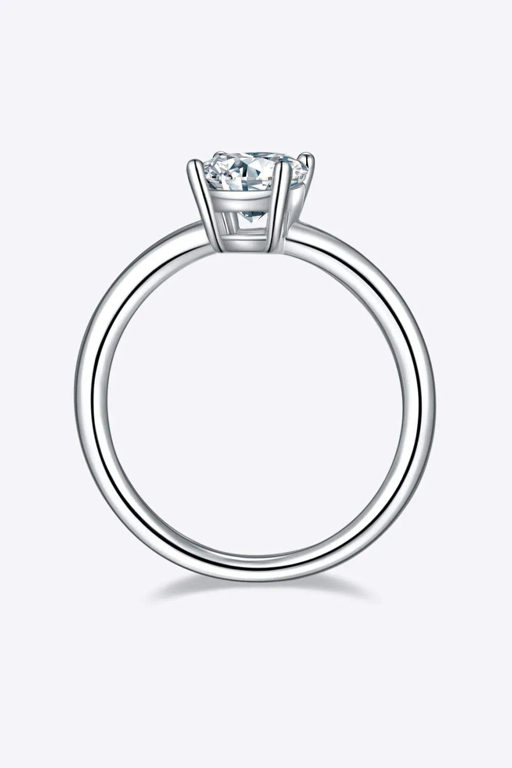 1 Carat Moissanite 925 Sterling Silver Solitaire Ring Rings - Tophatter Daily Deals