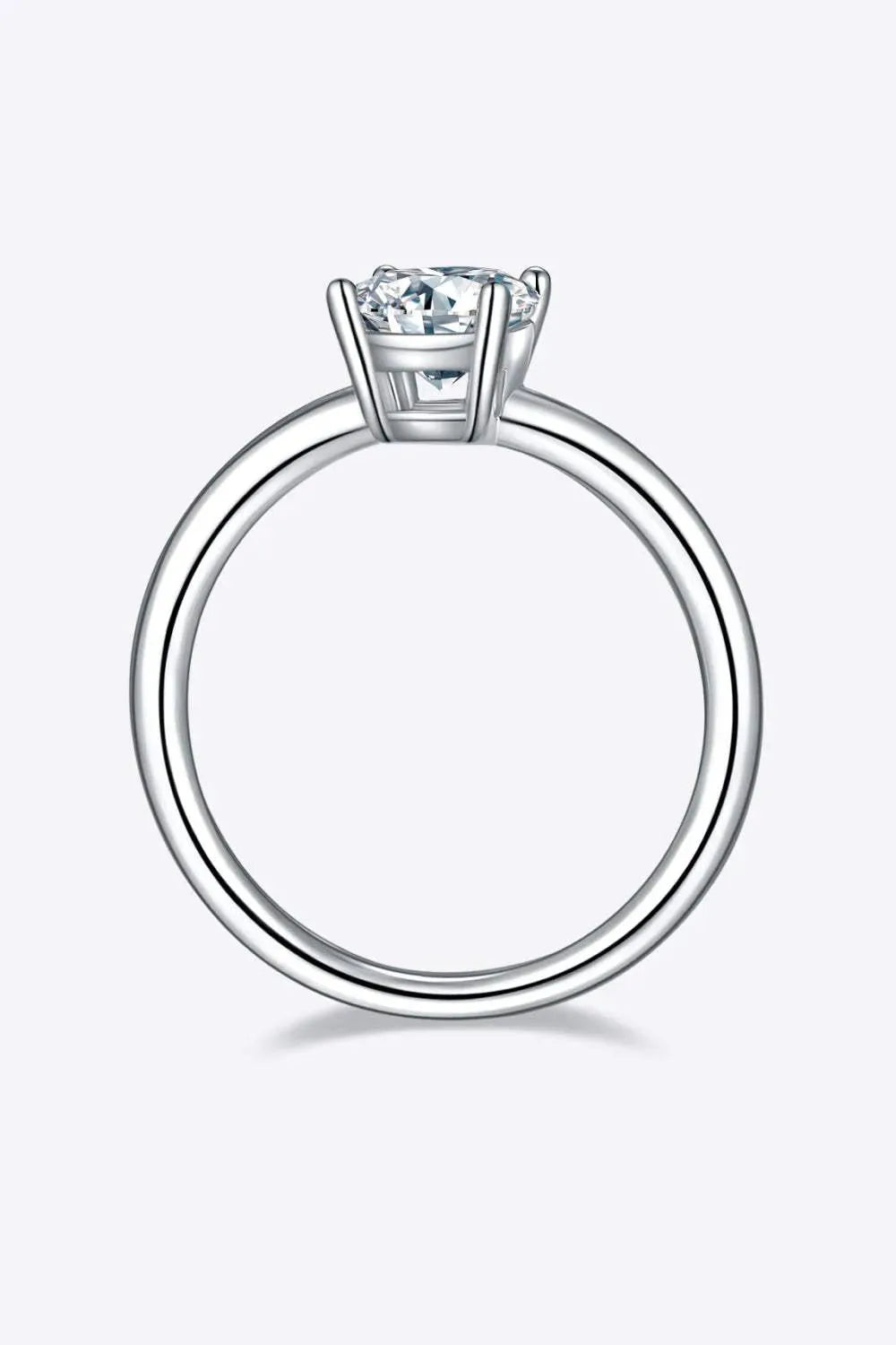 1 Carat Moissanite 925 Sterling Silver Solitaire Ring Rings - Tophatter Daily Deals