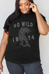 Simply Love Full Size GO WILD 1974 Graphic Cotton Tee Women's T-Shirts - Tophatter Daily Deals