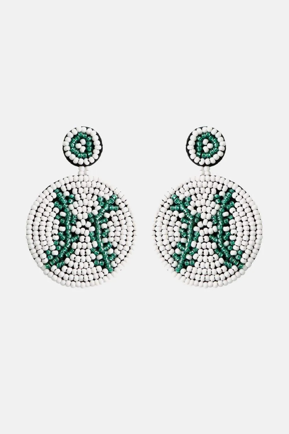 Round Shape Dangle Earrings Green One Size Earrings - Tophatter Daily Deals