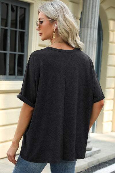 Round Neck Half Sleeve T-Shirt Women's T-Shirts - Tophatter Daily Deals