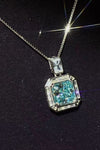 2 Carat Moissanite Square Pendant Necklace - Tophatter Deals