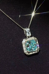 2 Carat Moissanite Square Pendant Necklace Moissanite - Tophatter Daily Deals