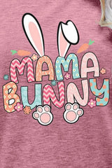 MAMA BUNNY Easter Graphic Short Sleeve Tee Women's T-Shirts - Tophatter Daily Deals
