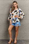 Hailey & Co Wishful Thinking Multi Colored Printed Blouse Blouses - Tophatter Daily Deals