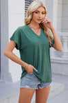 V-Neck Short Sleeve T-Shirt Women's T-Shirts - Tophatter Daily Deals