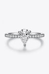 1 Carat Moissanite 925 Sterling Silver Side Stone Ring Rings - Tophatter Daily Deals