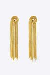 18K Gold Plated Fringe Earrings Gold One Size Earrings - Tophatter Daily Deals
