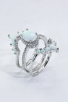 925 Sterling Silver Opal Ring Opal - Tophatter Daily Deals