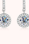 2 Carat Moissanite 925 Sterling Silver Drop Earrings Moissanite - Tophatter Daily Deals