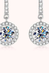 2 Carat Moissanite 925 Sterling Silver Drop Earrings Moissanite - Tophatter Daily Deals