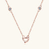 Moissanite 925 Sterling Silver Heart Necklace Moissanite - Tophatter Daily Deals