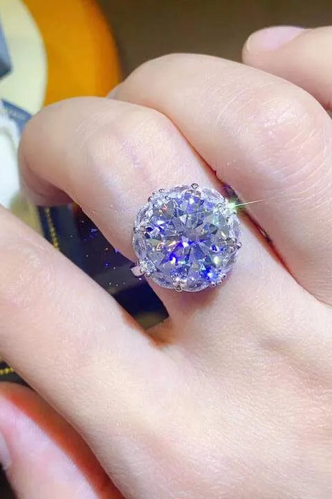5 Carat Moissanite 925 Sterling Silver Ring Moissanite - Tophatter Daily Deals