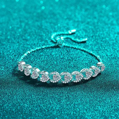 1 Carat Moissanite 925 Sterling Silver Bracelet - Shop Tophatter Deals, Electronics, Fashion, Jewelry, Health, Beauty, Home Decor, Free Shipping