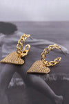 Zircon Decor Heart C-Hoop Drop Earrings Earrings - Tophatter Daily Deals
