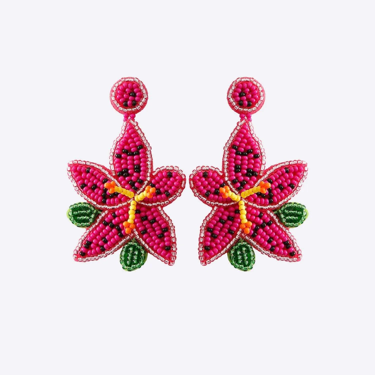 Bead Stainless Steel Flower Dangle Earrings Earrings - Tophatter Daily Deals