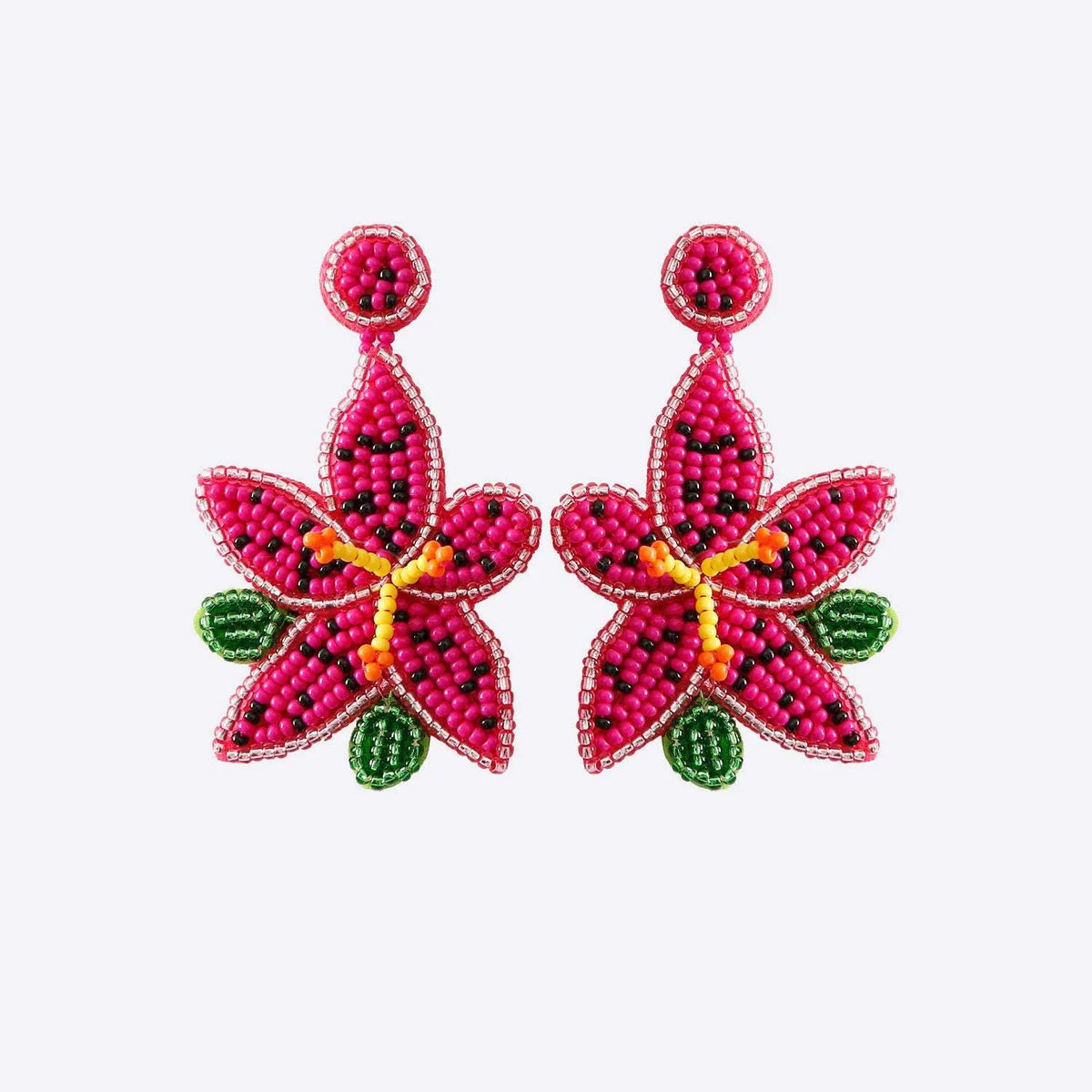 Bead Stainless Steel Flower Dangle Earrings Earrings - Tophatter Daily Deals