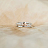 Double-Layered Zircon 925 Sterling Silver Ring Rings - Tophatter Daily Deals