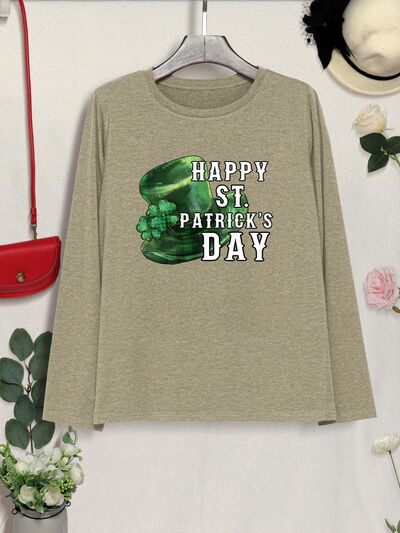 HAPPY ST. PATRICK'S DAY Round Neck T-Shirt Women's T-Shirts - Tophatter Daily Deals