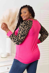 Heimish Full Size Animal Print Reindeer Top Blouses - Tophatter Daily Deals