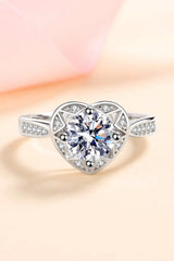 Moissanite Heart Ring Moissanite - Tophatter Daily Deals