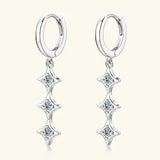 Moissanite 925 Sterling Silver Geometric Shape Earrings Moissanite - Tophatter Daily Deals