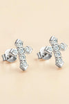 Moissanite Cross Stud Earrings Moissanite - Tophatter Daily Deals