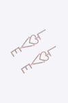 LOVE Glass Stone Zinc Alloy Earrings Earrings - Tophatter Daily Deals