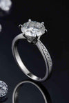 3 Carat Moissanite Side Stone Ring Moissanite - Tophatter Daily Deals